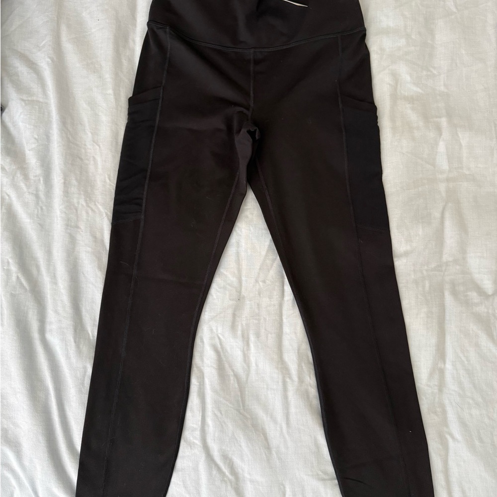Fabletics Black High-Waist Leggings with Side Pockets